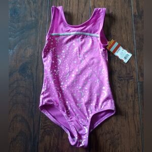 NWT Girls' Gymnastics Celestial Pull-On Leotard - Cat & Jack Magenta